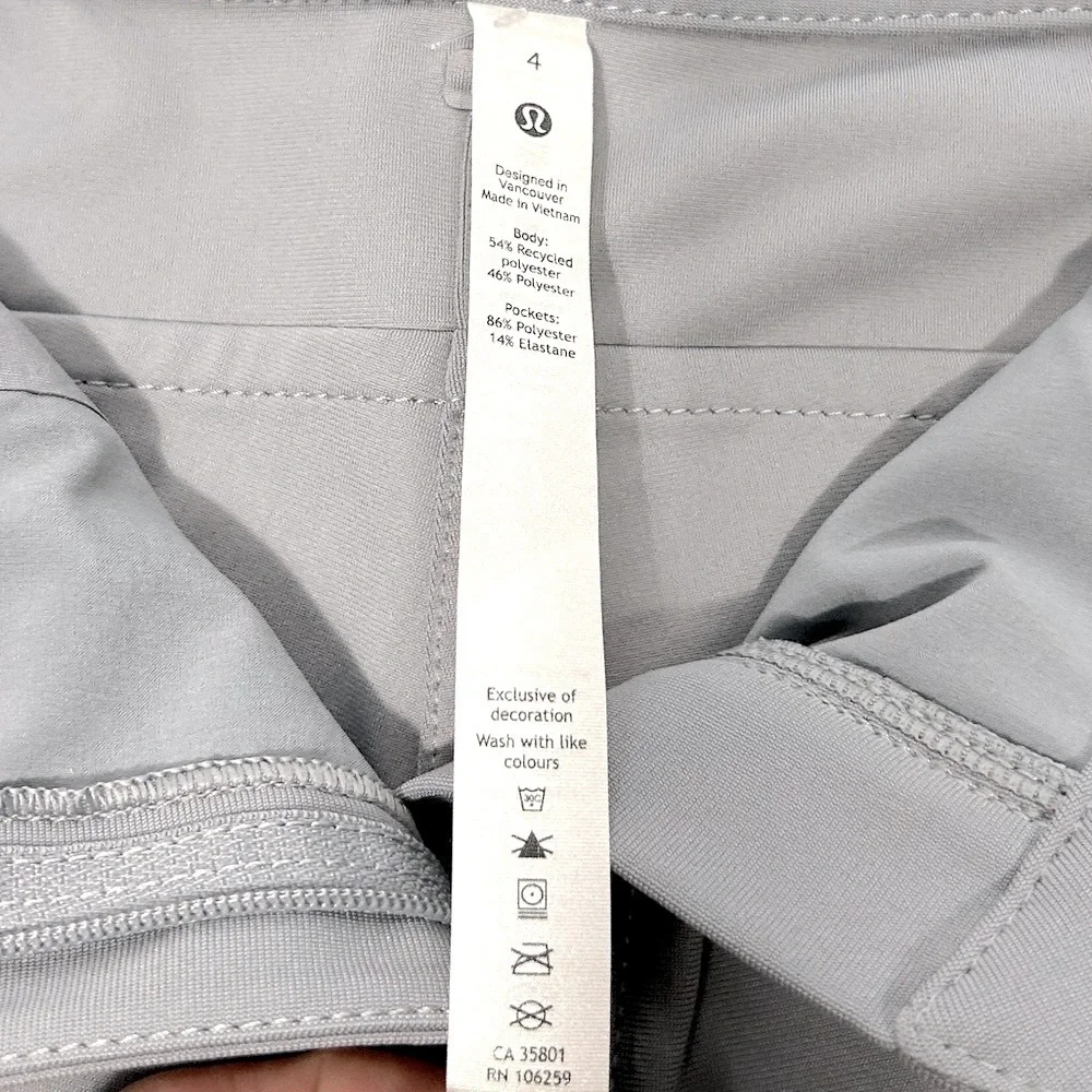 Lululemon City Sleek 5 Pocket Pant Size 4 Rhino Grey